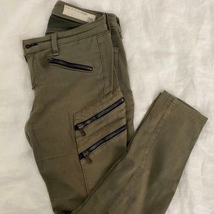 Rag and Bone Army Green Jean with Zipper - Size26